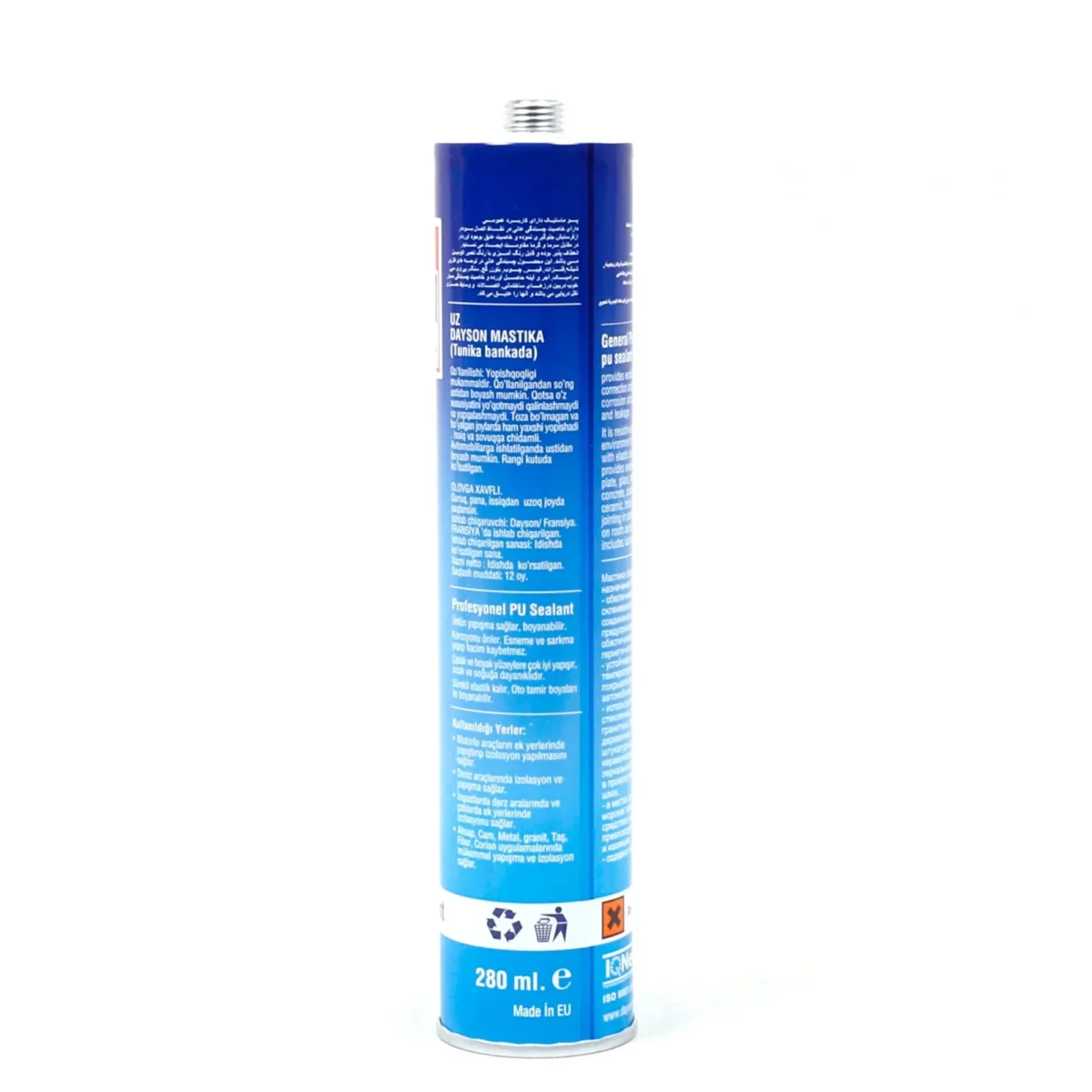 DAYSON EXTRA POLİÜRETAN MASTİK 280 ML SİYAH - Görsel 2