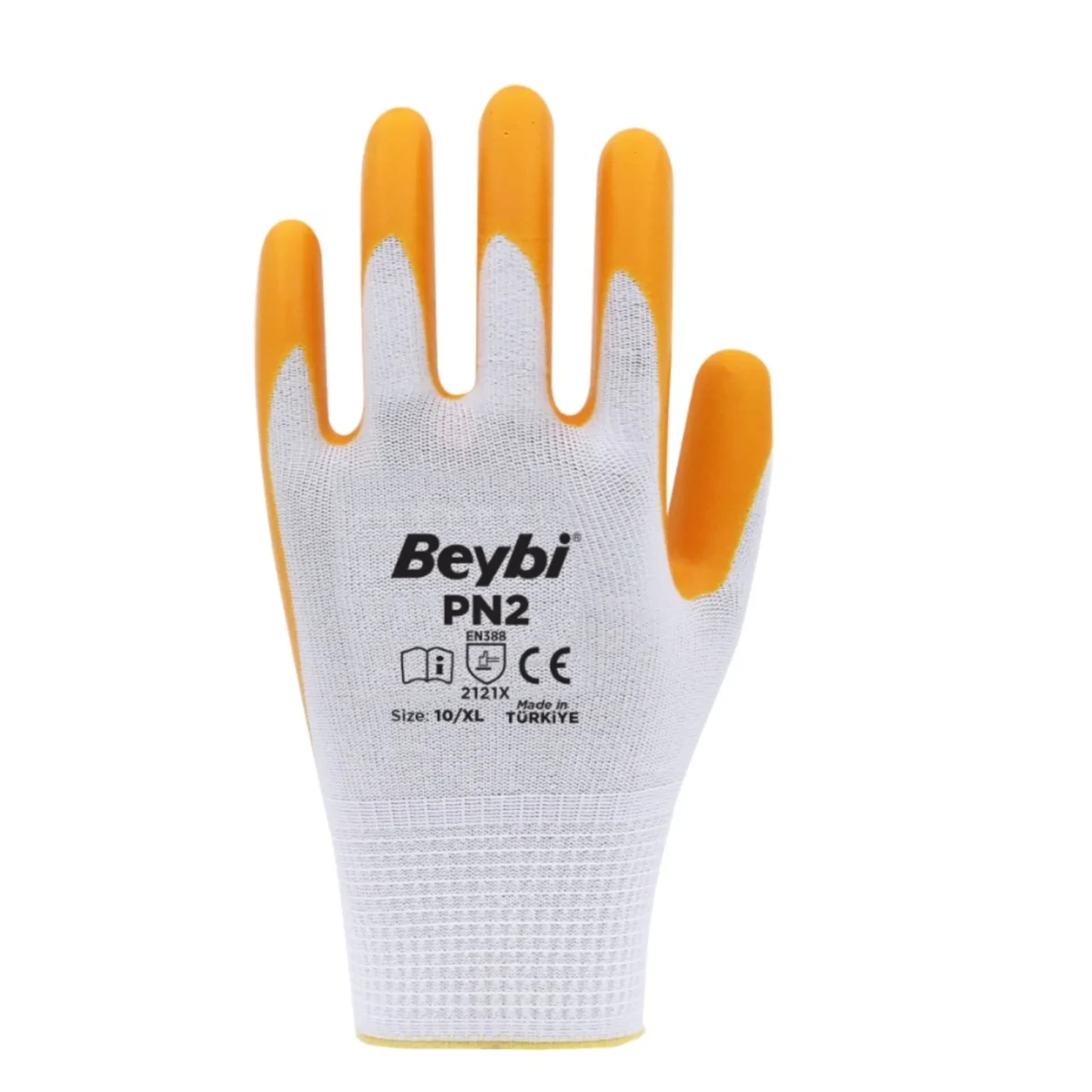 BEYBİ PN2 NAYLON NİTRİL ELDİVEN SARI NO: 9 - Görsel 2